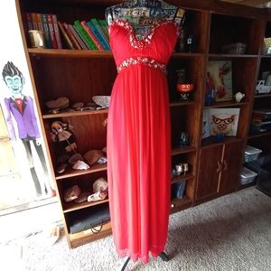 City Triangles Strapless Red Dress